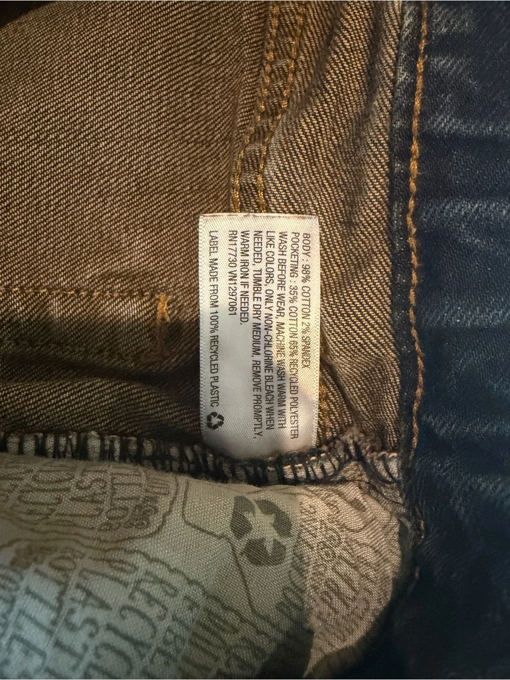 Boys straight dark blue jeans size 16 adjustable waist strap 98% cotton